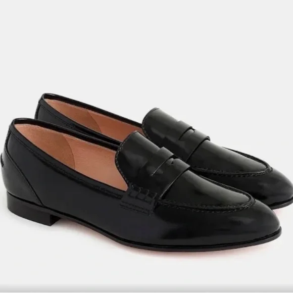 JCrew Academy Black Patent Leather Loafers - Picture 3 of 5